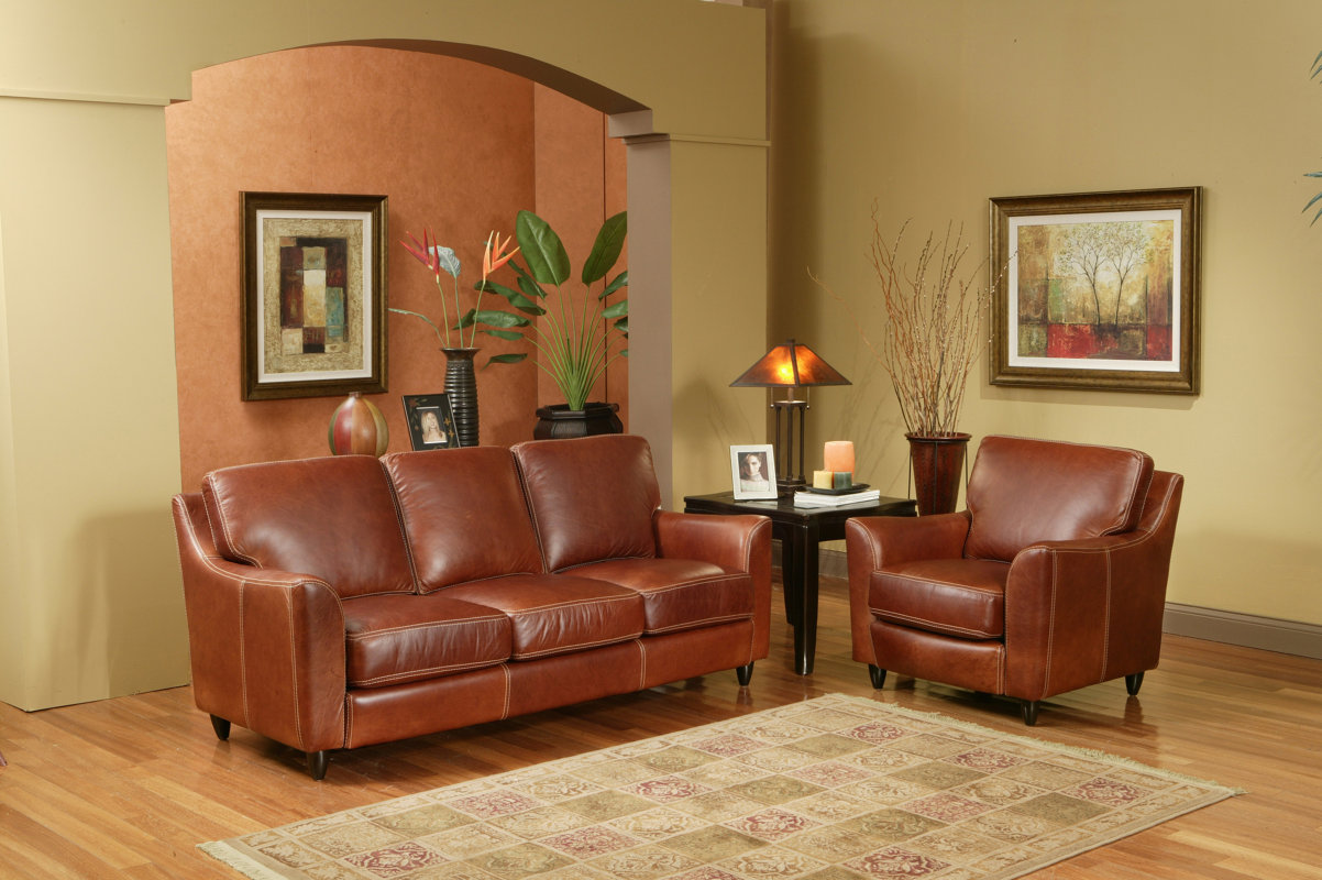 Omnia Leather Great Texas Leather Configurable Living Room Set